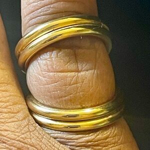 Gold-Tone Splint Ring, Trigger Ring. Mallet Finger Ring. Size 4
